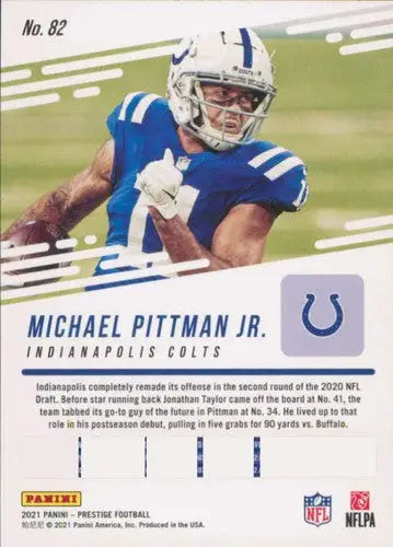 2021 Panini Prestige #82 Michael Pittman Jr. NM-MT Colts ID:39505 - Football Card Single
