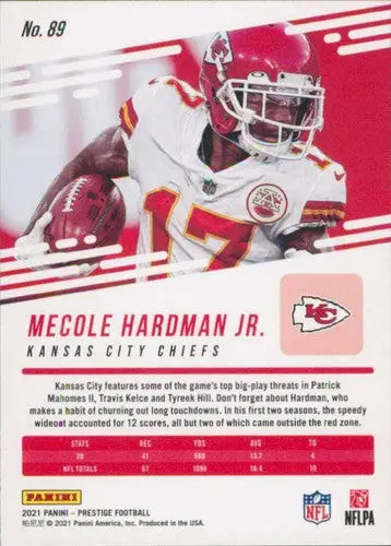 2021 Panini Prestige #89 Mecole Hardman Jr. NM-MT Chiefs - Football Card Single