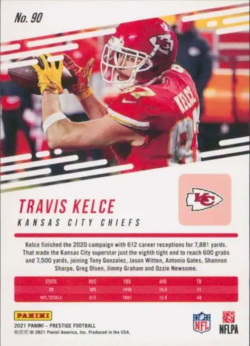 2021 Panini Prestige #90 Travis Kelce NM-MT Chiefs - Football Card Single