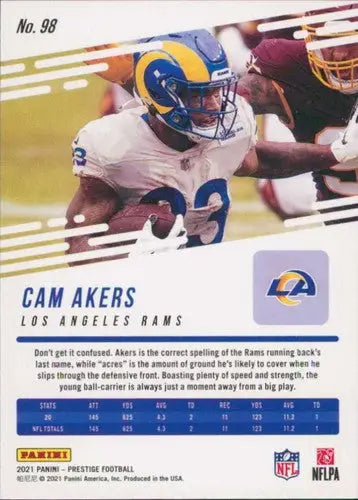 2021 Panini Prestige #98 Cam Akers NM-MT LA Rams - Football Card Single