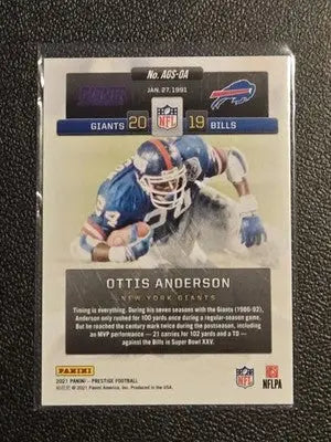 2021 Panini Prestige #AGS-OA Ottis Anderson Any Given Sunday - Football Card Single