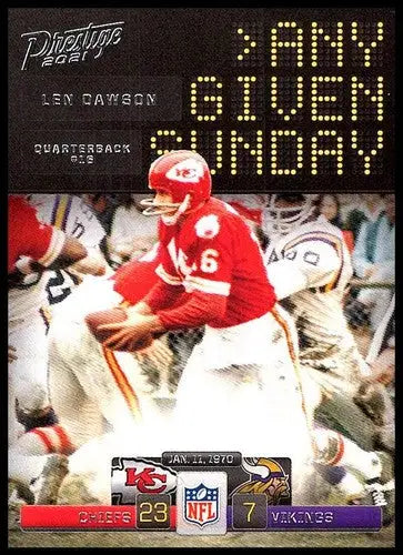 2021 Panini Prestige Any Given Sunday #16 Len Dawson NM-MT Chiefs - Football Card Single