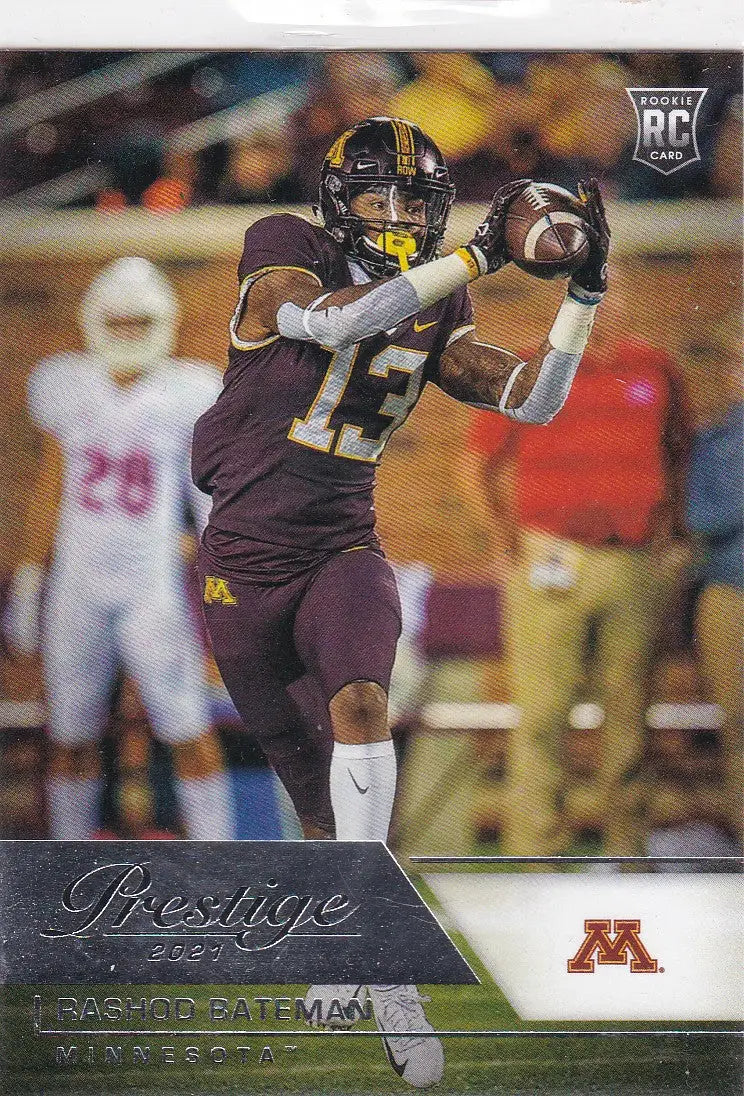 2021 Panini Prestige Draft Picks #90 Rashod Bateman RC Minnesota - Football Card Single