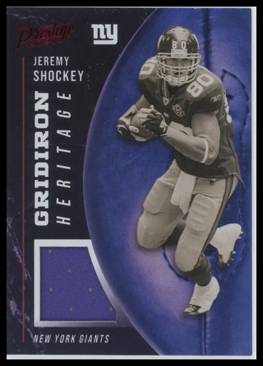 2021 Panini Prestige Gridiron Heritage Red Jeremy Shockey #GH-JS New York Giants