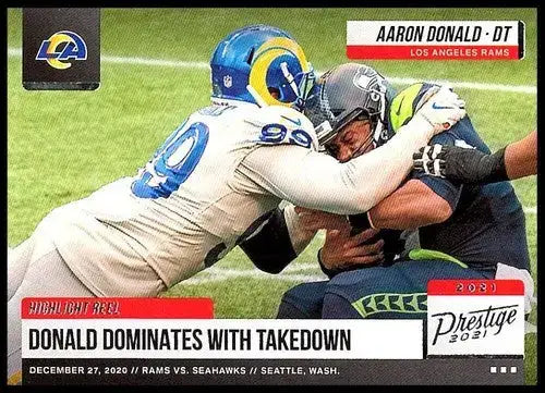 2021 Panini Prestige Highlight Reel #17 Aaron Donald NM-MT LA Rams - Football Card Single