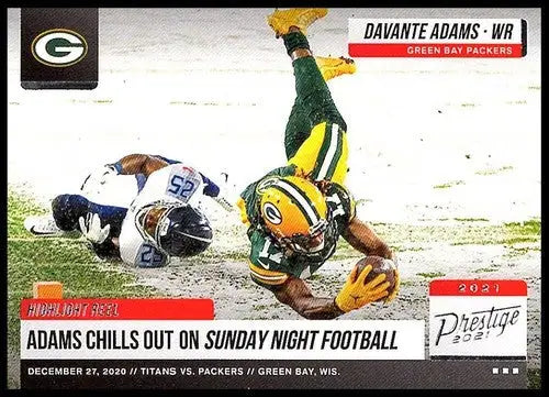 2021 Panini Prestige Highlight Reel #3 Davante Adams NM-MT Packers - Football Card Single