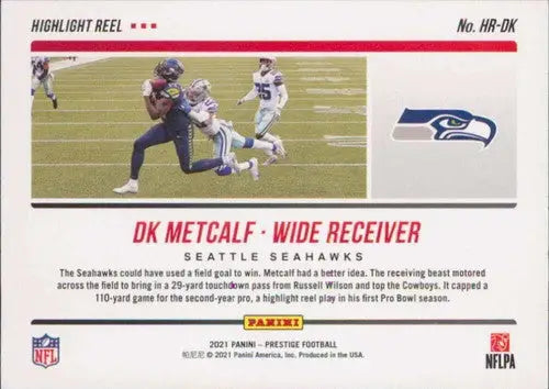 2021 Panini Prestige Highlight Reel #5 DK Metcalf NM-MT Seahawks ID:39583 - Football Card Single