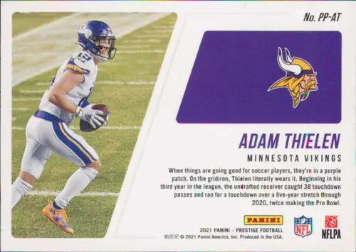 Original gloss Adam Thielen football card from Panini Prestige Prestigious Pros series