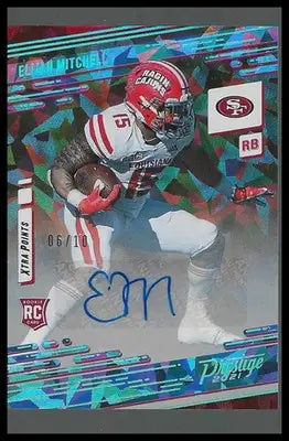 2021 Panini Prestige Xtra Points Signature Platinum 289 Elijah Mitchell /10 Auto - Football Card Single