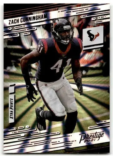 Original gloss Zach Cunningham football card from Panini Prestige Xtra Sunburst series