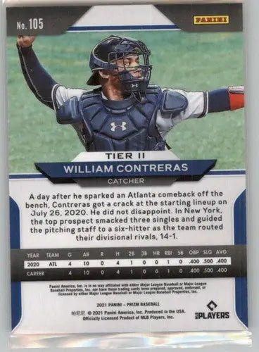 2021 Panini Prizm #105 William Contreras NM-MT Braves ID:45294 - Baseball Card Single