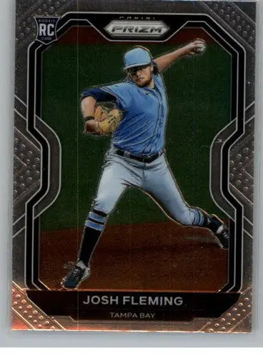Josh Fleming baseball card with original gloss from 2021 Panini Prizm Rays set
