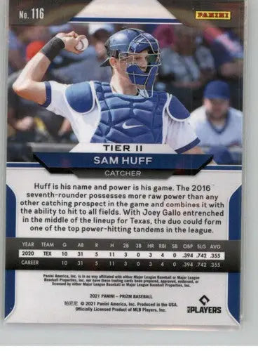 2021 Panini Prizm #116 Sam Huff NM-MT Rangers ID:45295 - Baseball Card Single