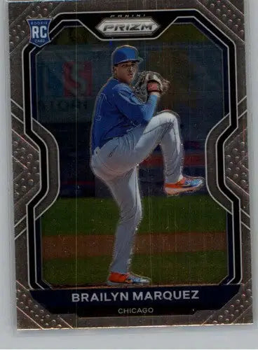 Original gloss Panini Prizm baseball rookie card of Brailyn Marquez Cubs ID 45258