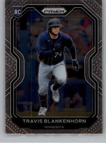 Panini Prizm Travis Blankenhorn baseball card featuring original gloss Twins trading card