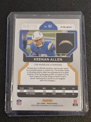 2021 Panini Prizm #166 Keenan Allen Purple Ice #/225 - Football Card Single
