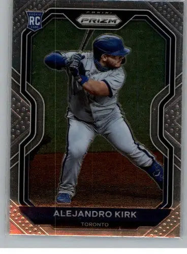 Original gloss Panini Prizm Alejandro Kirk rookie baseball card featuring Blue Jays