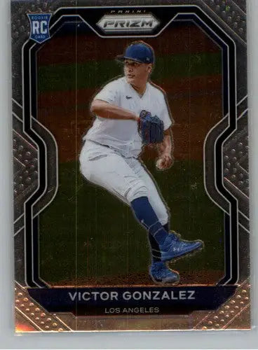 2021 Panini Prizm Victor Gonzalez baseball card with original gloss Dodgers ID 52491
