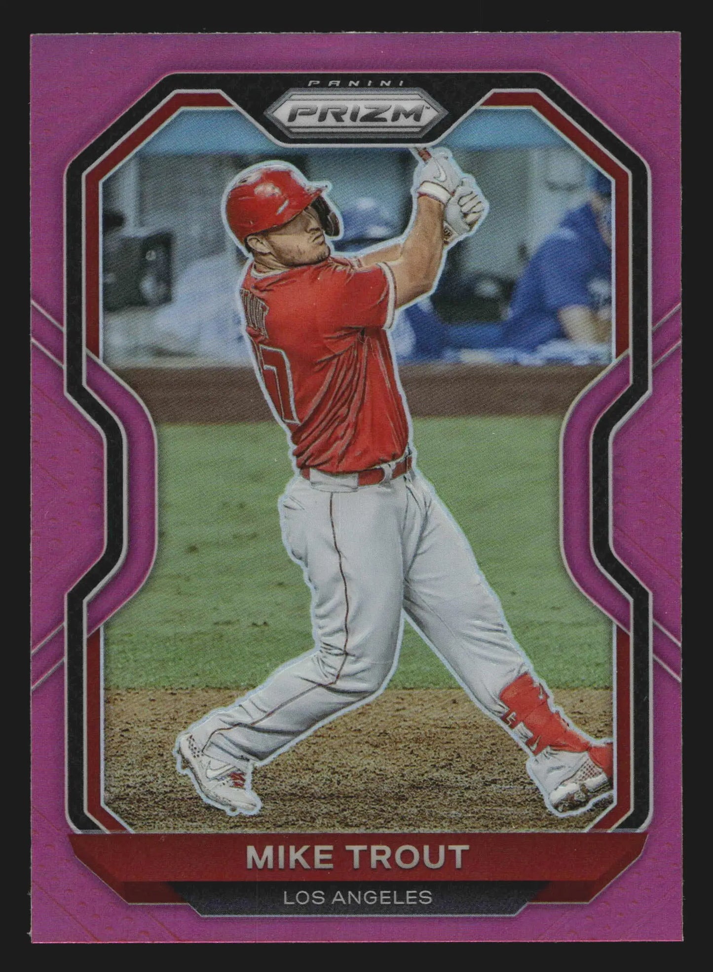 2021 Panini Prizm #173 Mike Trout Pink Prizm Los Angeles Angels - Baseball Card Single