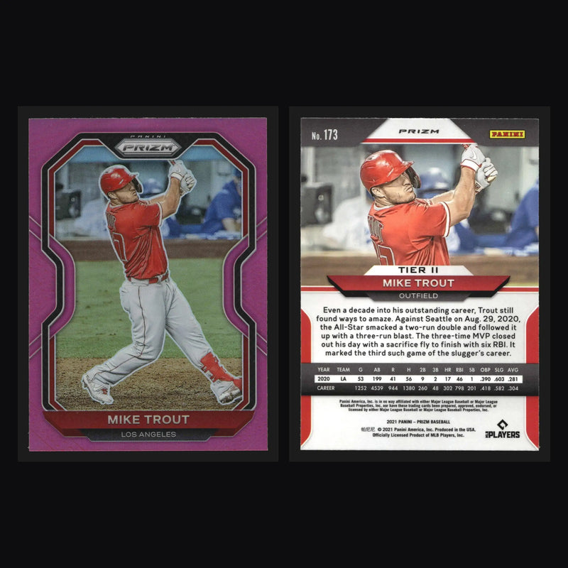 2021 Panini Prizm #173 Mike Trout Pink Prizm Los Angeles Angels - Baseball Card Single