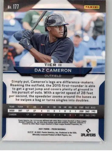 2021 Panini Prizm #177 Daz Cameron NM-MT Tigers ID:45306 - Baseball Card Single
