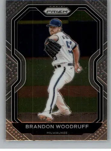 2021 Panini Prizm #18 Brandon Woodruff NM-MT Brewers ID:45261 - Baseball Card Single