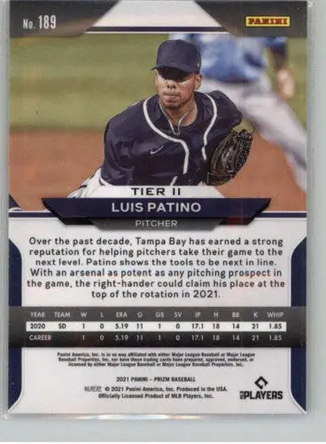 2021 Panini Prizm #189 Luis Patino NM-MT Rays ID:45309 - Baseball Card Single