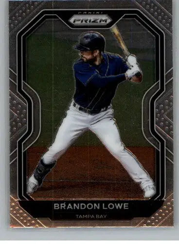 Original gloss Panini Prizm Brandon Lowe baseball card from 2021 Rays series