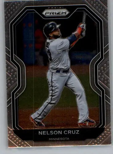 Panini Prizm Nelson Cruz baseball card with original gloss Minnesota Twins 2021