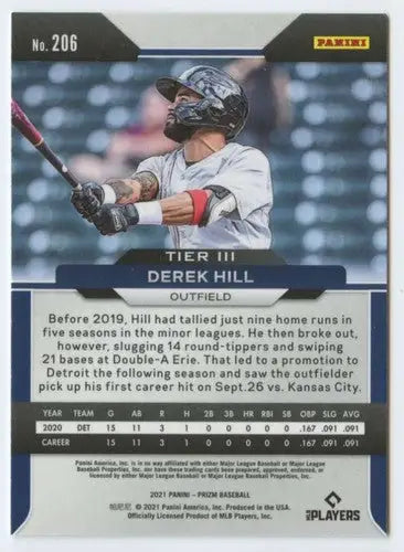 2021 Panini Prizm #206 Derek Hill NM-MT Tigers ID:45314 - Baseball Card Single