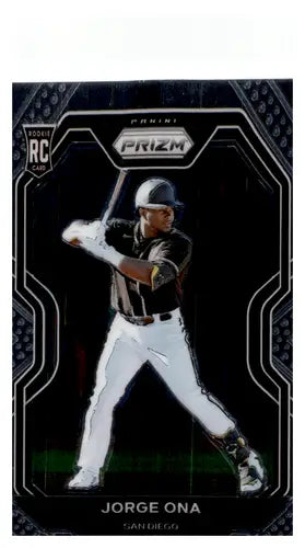 Jorge Ona Panini Prizm baseball card with original gloss from 2021 Padres set