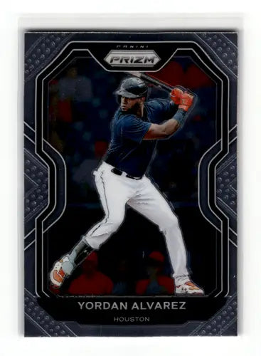 Original gloss Yordan Alvarez baseball card from Panini Prizm 2021 Astros set