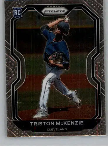2021 Panini Prizm Triston McKenzie rookie card with original gloss, Indians ID 45264