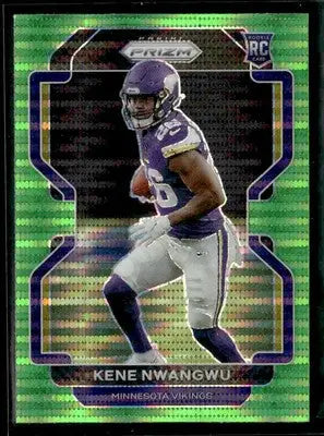 2021 Panini Prizm #364 Kene Nwangwu Neon Green Pulsar - Football Card Single