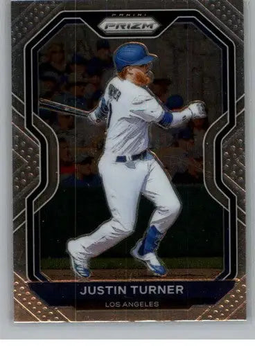 2021 Panini Prizm #5 Justin Turner NM-MT Dodgers ID:52480 - Baseball Card Single