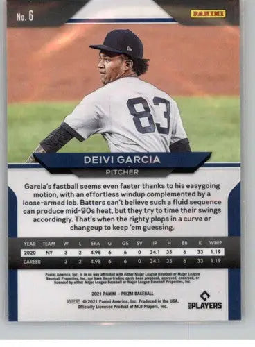 2021 Panini Prizm #6 Deivi Garcia NM-MT Yankees ID:45262 - Baseball Card Single