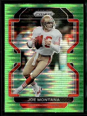 2021 Panini Prizm #60 Joe Montana Neon Green Pulsar - Football Card Single