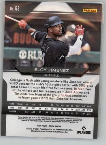 2021 Panini Prizm #63 Eloy Jimenez NM-MT White Sox ID:52485 - Baseball Card Single