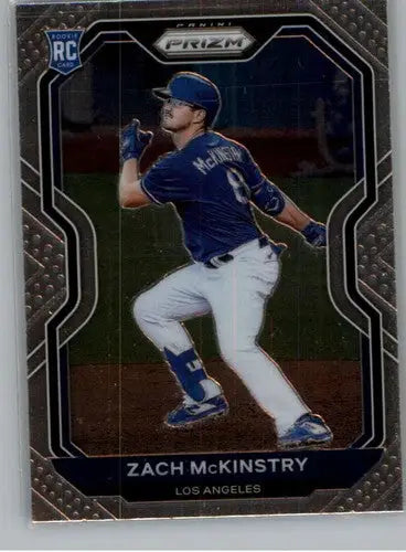 Original gloss Panini Prizm Zach McKinstry rookie card displayed in 2021 Panini Prizm product