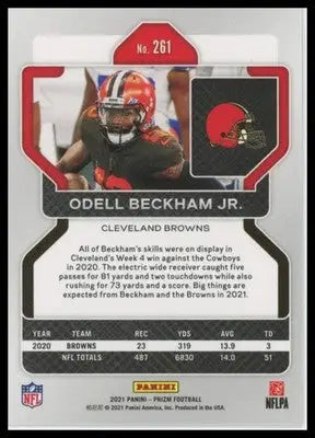 2021 Panini Prizm Base Odell Beckham Jr. Cleveland Browns 261 - Football Card Single