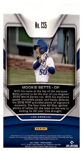 2021 Panini Prizm Championship Stage #5 Mookie Betts NM-MT Dodgers ID:44635 - Baseball Card Single