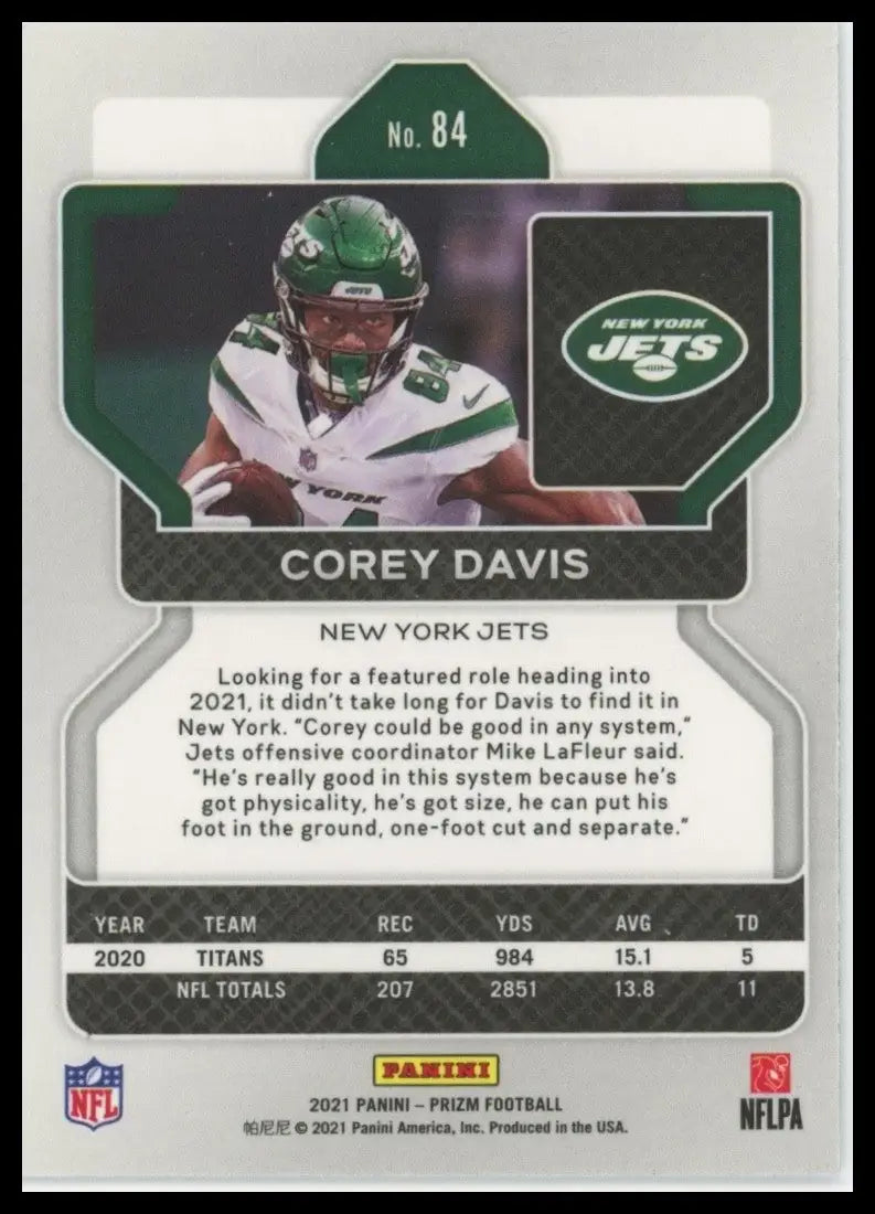 2021 Panini Prizm - Corey Davis #84 - Football Card Single