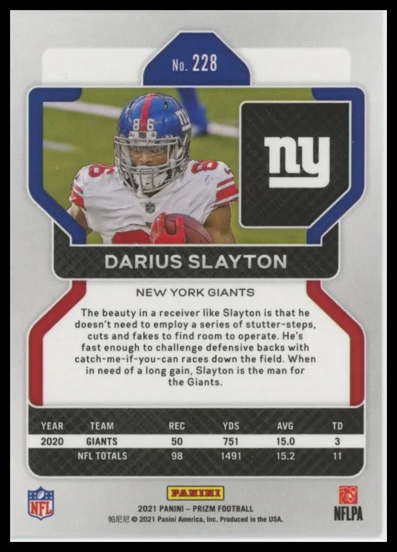 2021 Panini Prizm - Darius Slayton #228 - Football Card Single