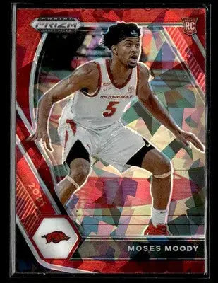 2021 Panini Prizm Draft Picks #11 Moses Moody Red Ice - Basketball Card Single