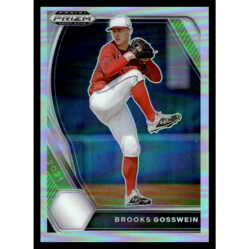 2021 Panini Prizm Draft Picks #124 Brooks Gosswein NM-MT Bradley Braves Baseball Card - Baseball Card Single