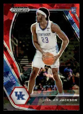 2021 Panini Prizm Draft Picks #16 Isaiah Jackson Red Ice - Basketball Card Single