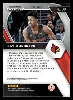 2021 Panini Prizm Draft Picks #38 David Johnson Red Ice - Football Card Single