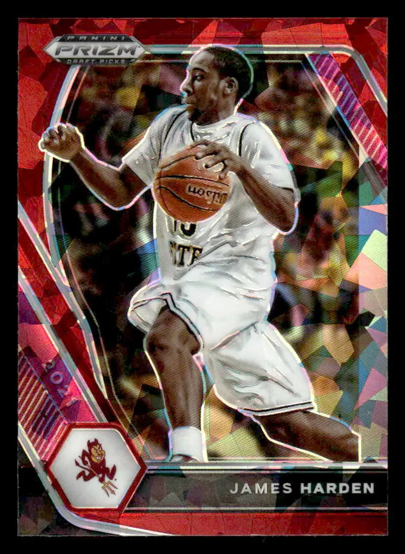 2021 Panini Prizm Draft Picks #53 James Harden Red Ice Base Los Angeles Clippers - Basketball Card Single