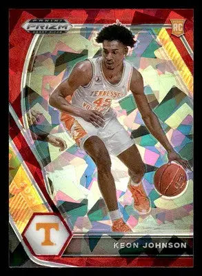 2021 Panini Prizm Draft Picks #7 Keon Johnson Red Ice - Basketball Card Single