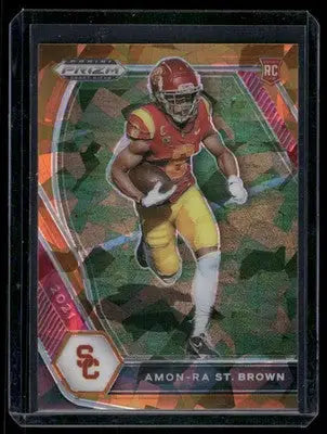 2021 Panini Prizm Draft Picks Amon-Ra St. Brown #133 Orange RC Football - Football Card Single